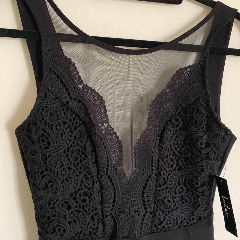 NWT black lace/mesh dress